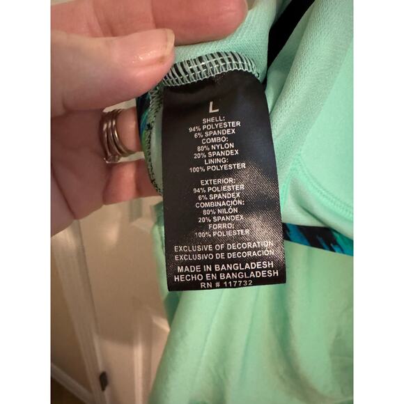 ZeroXposure New 2pc Solid Scuba Tankini Shorts Swim Set Edamame Green Size L - Picture 9 of 11